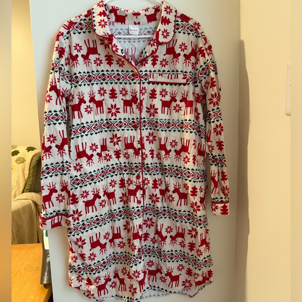 Hanna Andersson Dear Deer Sleep Shirt Dress